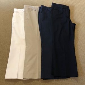 Theory size 4 cropped flared pants - set of 4